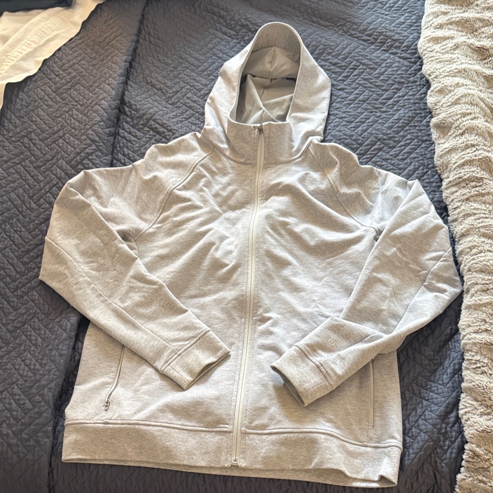 Lululemon Men’s Gray Hooded Zip-Up Sweatshirt